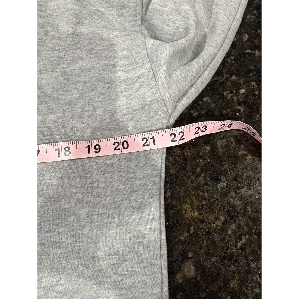 Calvin Klein Sweatshirt Womens L Heather Gray 1/4 Zip Mock Neck Cropped - Picture 6 of 10